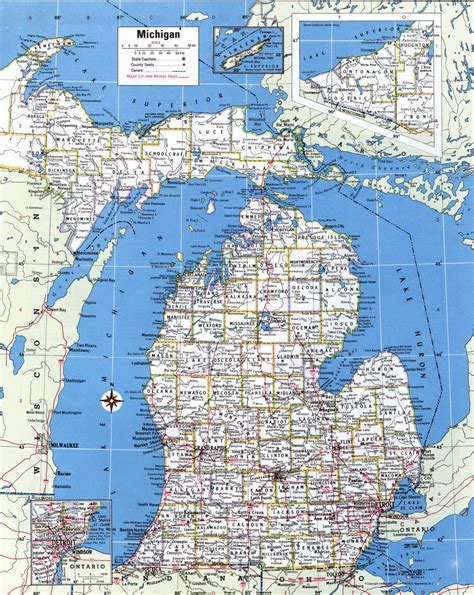 map michigan cities